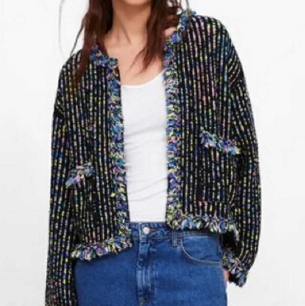 Zara  multi colour sweater jacket Small